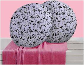 RADANYA Bird Digitally Printed Round Cushion Cover Pillow Case Home D cor Set of 2 ,16 inch,Violet