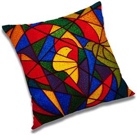 RADANYA Bird Printed Cushion Cover Multicolor,24x24 inch