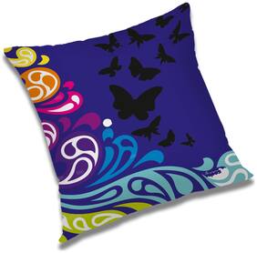 RADANYA Bird Printed Cushion Cover Purple,12x12 inch