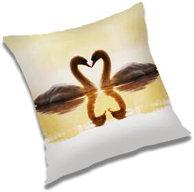 RADANYA Bird Printed Cushion Cover Yellow,24x24 inch