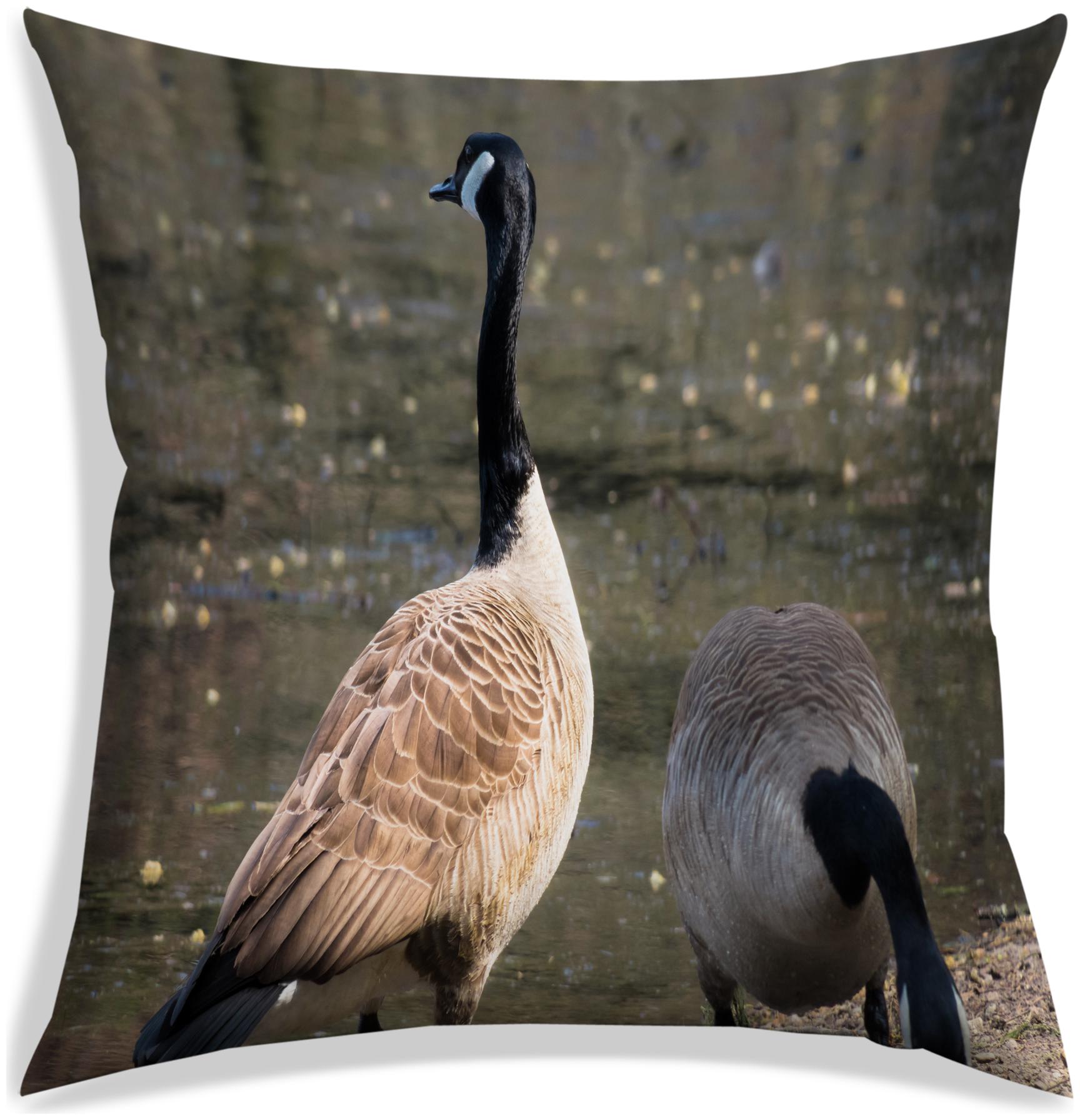 

RADANYA Bird Digital Printing Designer Decorative Throw Pillow Case Cushion Cover With Fillers -Green-20x20 inch