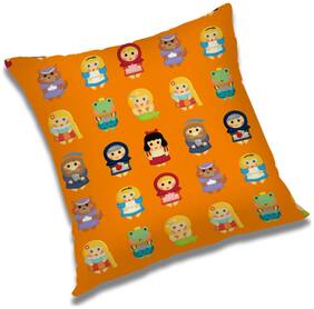 RADANYA Cartoon Polyester Orange Cushion Cover ( Large , Pack of 1 )