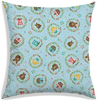 RADANYA Cartoon Polyester Blue Cushion Cover ( Extra large , Pack of 1 )