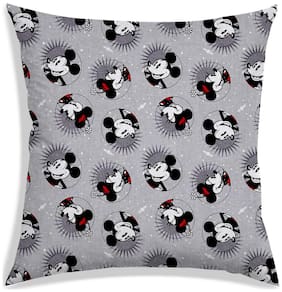 RADANYA Cartoon Polyester Grey Cushion Cover ( Regular , Pack of 1 )