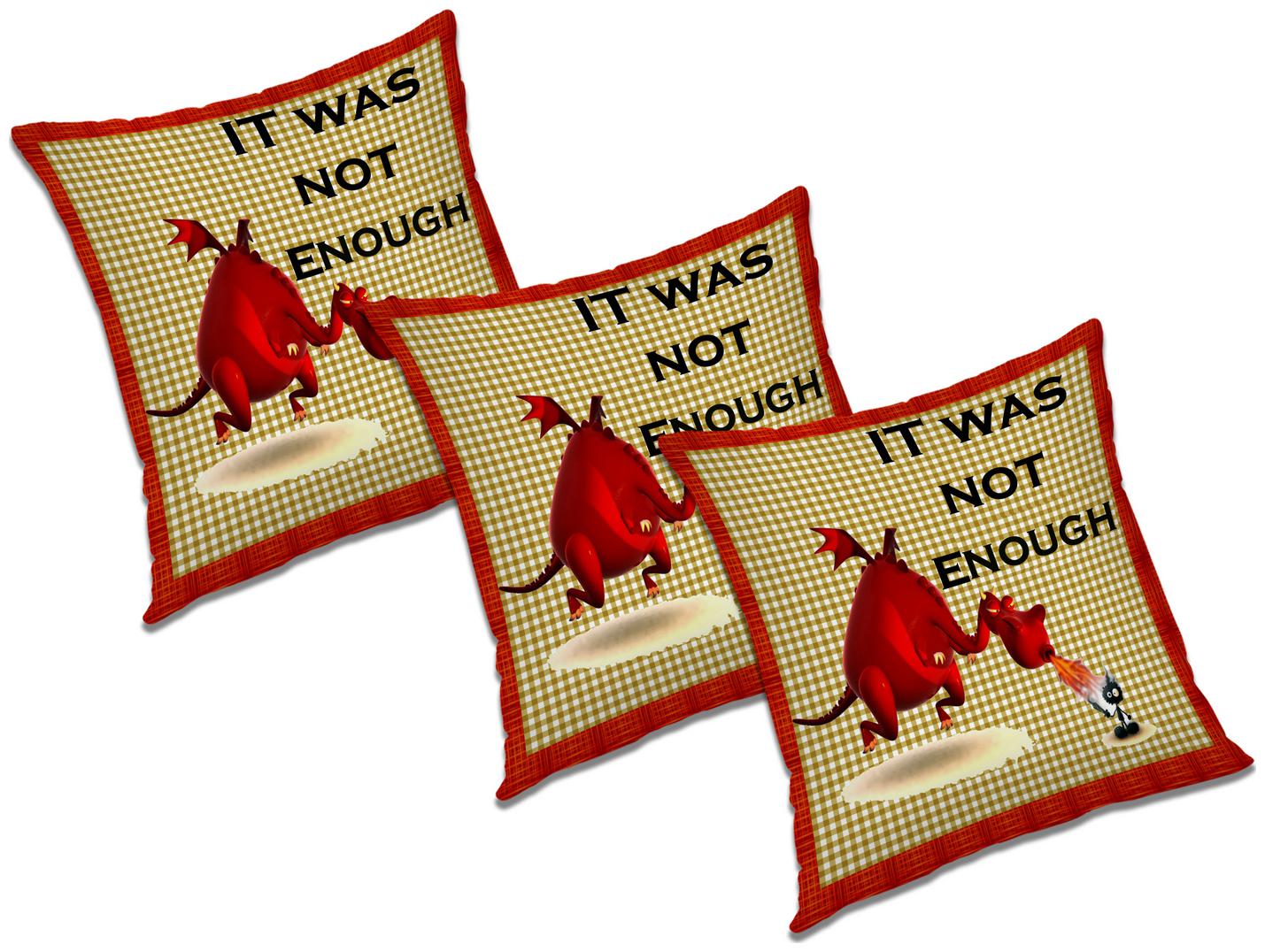 

RADANYA Cartoon Cushion Cover With FIller (Set of 3) 20x20 inch