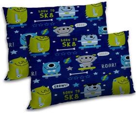 RADANYA Polyester Cartoon Pillow Covers ( Pack of 2 , Blue )
