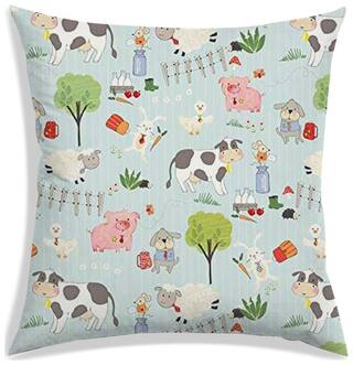 RADANYA Cartoon Polyester Blue Cushion Cover ( Extra large , Pack of 1 )