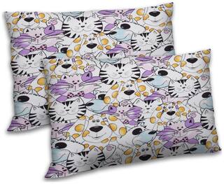 RADANYA Polyester Cartoon Pillow Covers ( Pack of 2 , White )