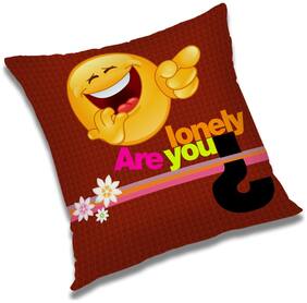 RADANYA Cartoon Polyester Orange Cushion Cover ( Large , Pack of 1 )