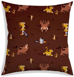 RADANYA Cartoon Polyester Brown Cushion Cover ( Large , Pack of 1 )