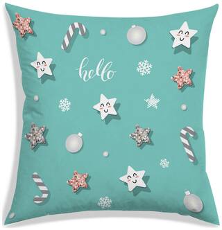 RADANYA Cartoon Polyester Green Cushion Cover ( Regular , Pack of 1 )