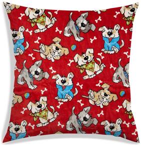 RADANYA Cartoon Polyester Orange Cushion Cover ( Small , Pack of 1 )