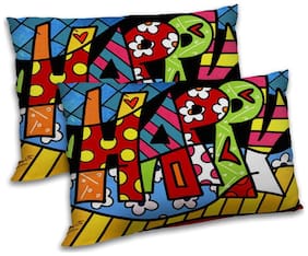 RADANYA Polyester Cartoon Pillow Covers ( Pack of 2 , Multi )