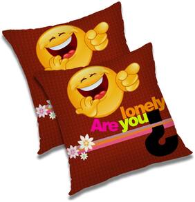 RADANYA Cartoon Polyester Orange Cushion Cover ( Extra large , Pack of 2 )