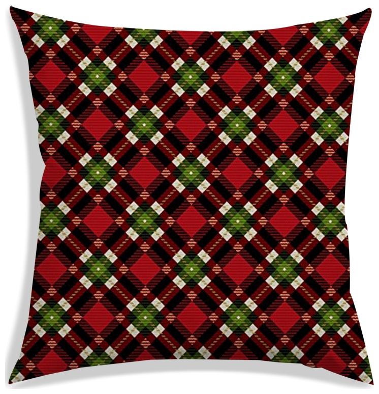 

RADANYA Checkered Polyester Brown Cushion Cover ( Extra large Pack of 1 )