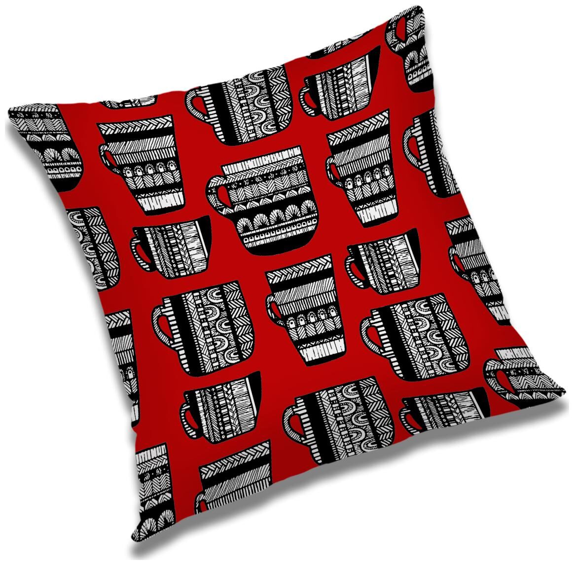 

RADANYA Checkered Polyester Red Cushion Cover ( Extra large Pack of 1 )