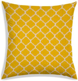 RADANYA Printed Polyester Yellow Cushion Cover ( Regular , Pack of 1 )