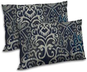 RADANYA Polyester Damask Pillow Covers ( Pack of 2 , Grey )