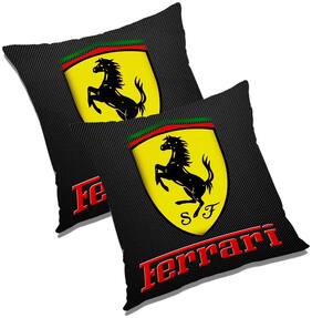 RADANYA Polyester Text Print Pillow Covers ( Pack of 2 , Black )