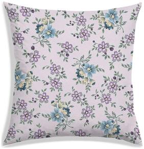 RADANYA Floral Polyester Beige Cushion Cover ( Small , Pack of 1 )