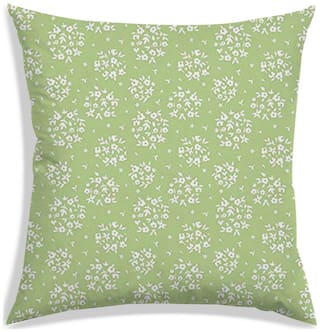 RADANYA Floral Polyester Green Cushion Cover ( Regular , Pack of 1 )