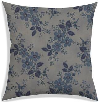 RADANYA Floral Polyester Grey Cushion Cover ( Large , Pack of 1 )