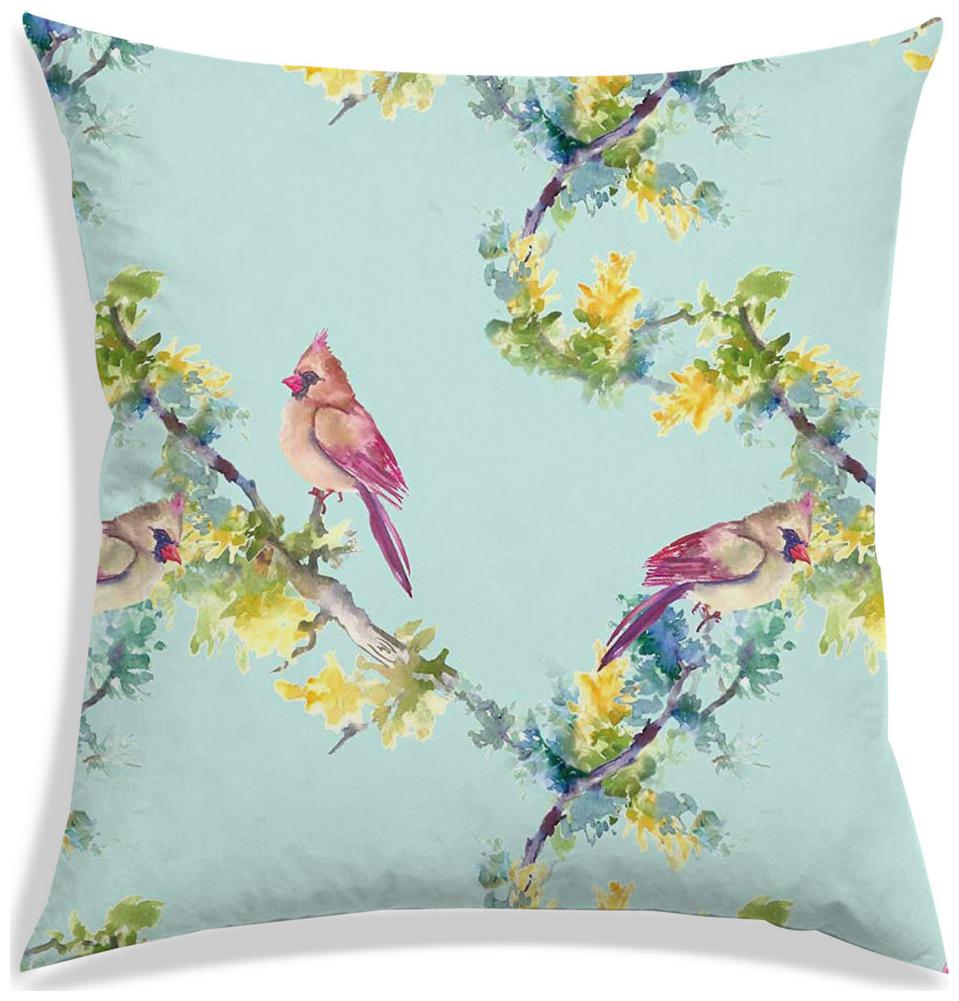 

RADANYA Floral Polyester Blue Cushion Cover ( Extra large Pack of 1 )
