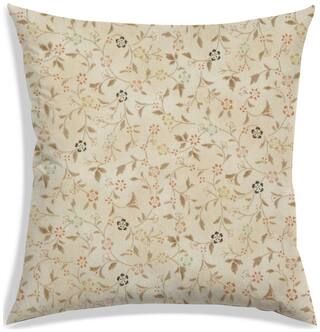 RADANYA Floral Polyester Beige Cushion Cover ( Small , Pack of 1 )