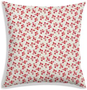 RADANYA Floral Polyester Beige Cushion Cover ( Large , Pack of 1 )