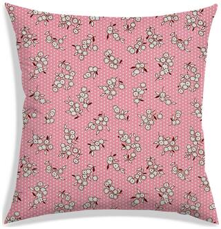 RADANYA Floral Polyester Pink Cushion Cover ( Small , Pack of 1 )