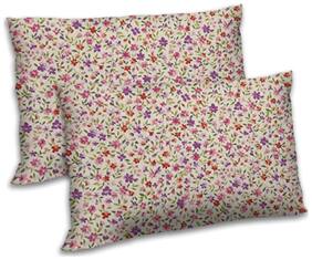 RADANYA Polyester Floral Pillow Covers ( Pack of 2 , Off-White )