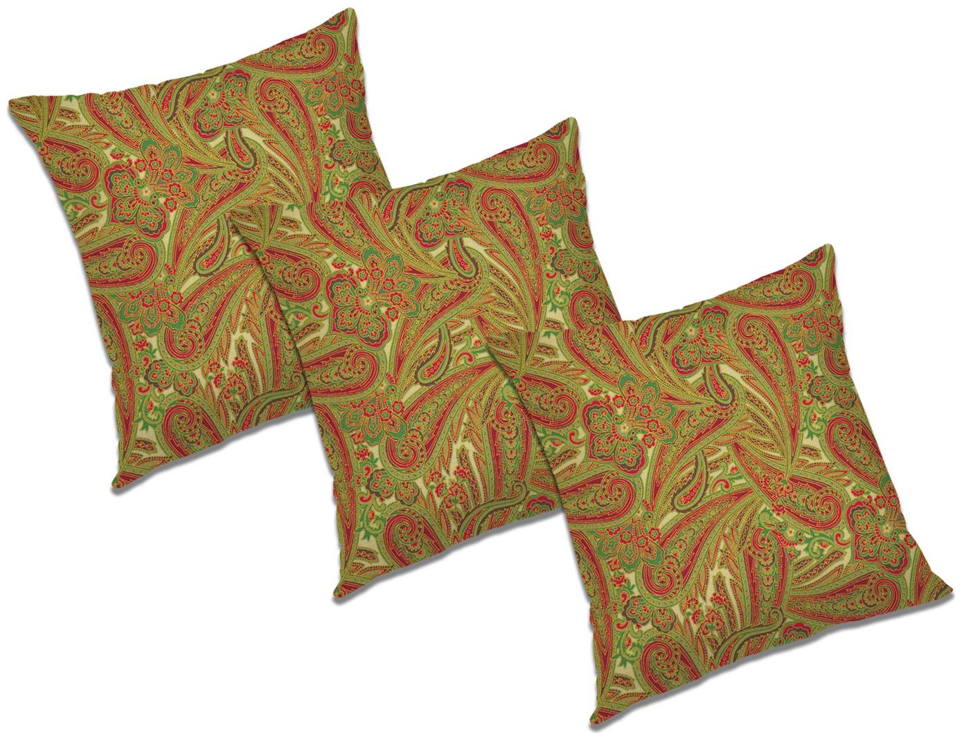 

RADANYA Floral Polyester Beige Cushion Cover ( Small Pack of 3 )