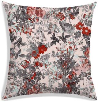 RADANYA Floral Polyester Peach Cushion Cover ( Large , Pack of 1 )