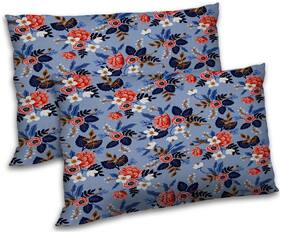 RADANYA Polyester Floral Pillow Covers ( Pack of 2 , Grey )