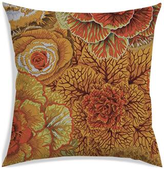 RADANYA Floral Polyester Brown Cushion Cover ( Extra large , Pack of 1 )