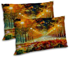 RADANYA Polyester Floral Pillow Covers ( Pack of 2 , Multi )