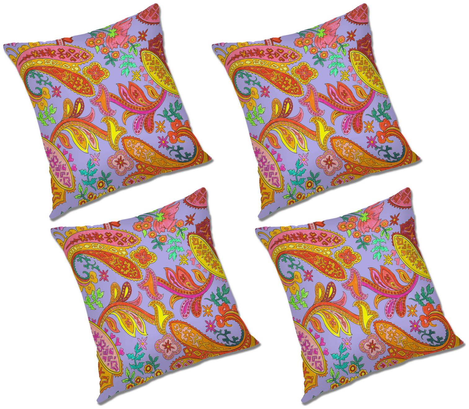 

RADANYA Floral Cushion Cover with Filler (Set of 4) 24x24 inch
