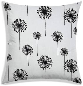 RADANYA Floral Polyester Off-white Cushion Cover ( Extra large , Pack of 1 )