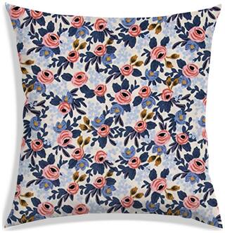 RADANYA Floral Polyester White Cushion Cover ( Small , Pack of 1 )