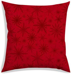 RADANYA Floral Polyester Red Cushion Cover ( Extra large , Pack of 1 )