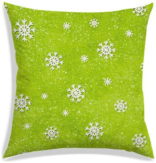 RADANYA Floral Polyester Green Cushion Cover ( Extra large , Pack of 1 )