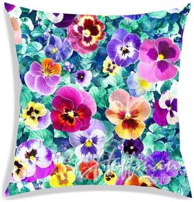 RADANYA Floral Polyester Green Cushion Cover ( Large , Pack of 1 )