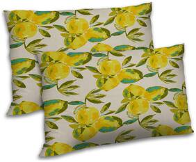 RADANYA Polyester Floral Pillow Covers ( Pack of 2 , Beige )