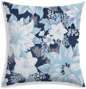 RADANYA Floral Polyester Grey Cushion Cover ( Small , Pack of 1 )