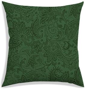 RADANYA Floral Polyester Green Cushion Cover ( Large , Pack of 1 )