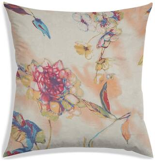 RADANYA Floral Polyester Beige Cushion Cover ( Small , Pack of 1 )