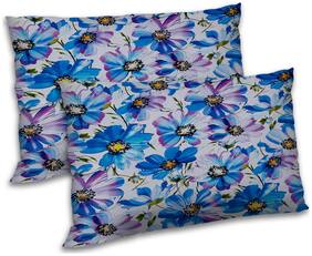 RADANYA Polyester Floral Pillow Covers ( Pack of 2 , Off-White )