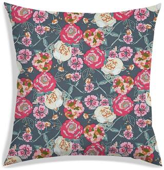 RADANYA Floral Polyester Grey Cushion Cover ( Small , Pack of 1 )