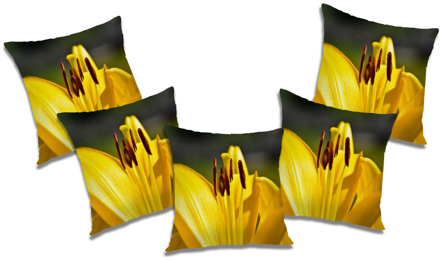 

RADANYA Floral Cushion Cover with Filler (Set of 5) 16x16 inch
