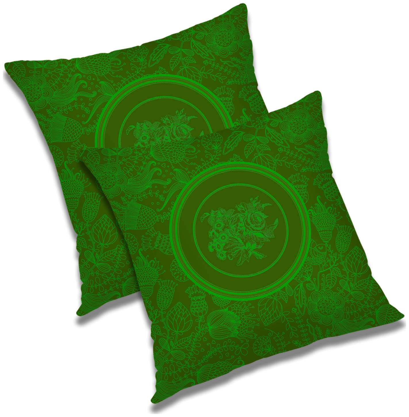 

RADANYA Floral Cushion Cover with Filler 18x18 inch